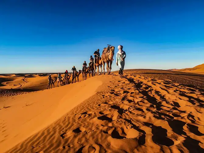 Camel ride in Merzouga