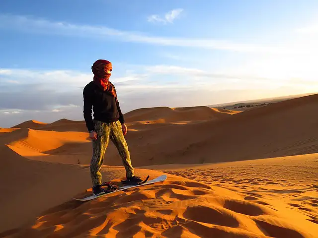 Sand boarding, best things to do in Merzouga Morocco