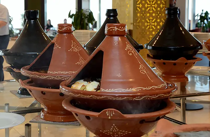 Cuisine at 5-star hotel in Marrakech Morocco